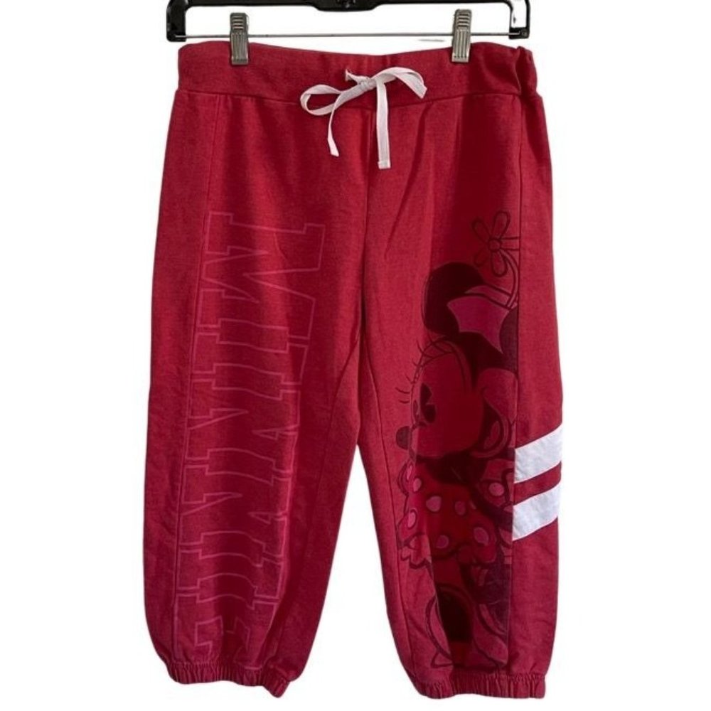 Disneyworld Disneyland Resort Cropped Minnie Mouse Joggers Red